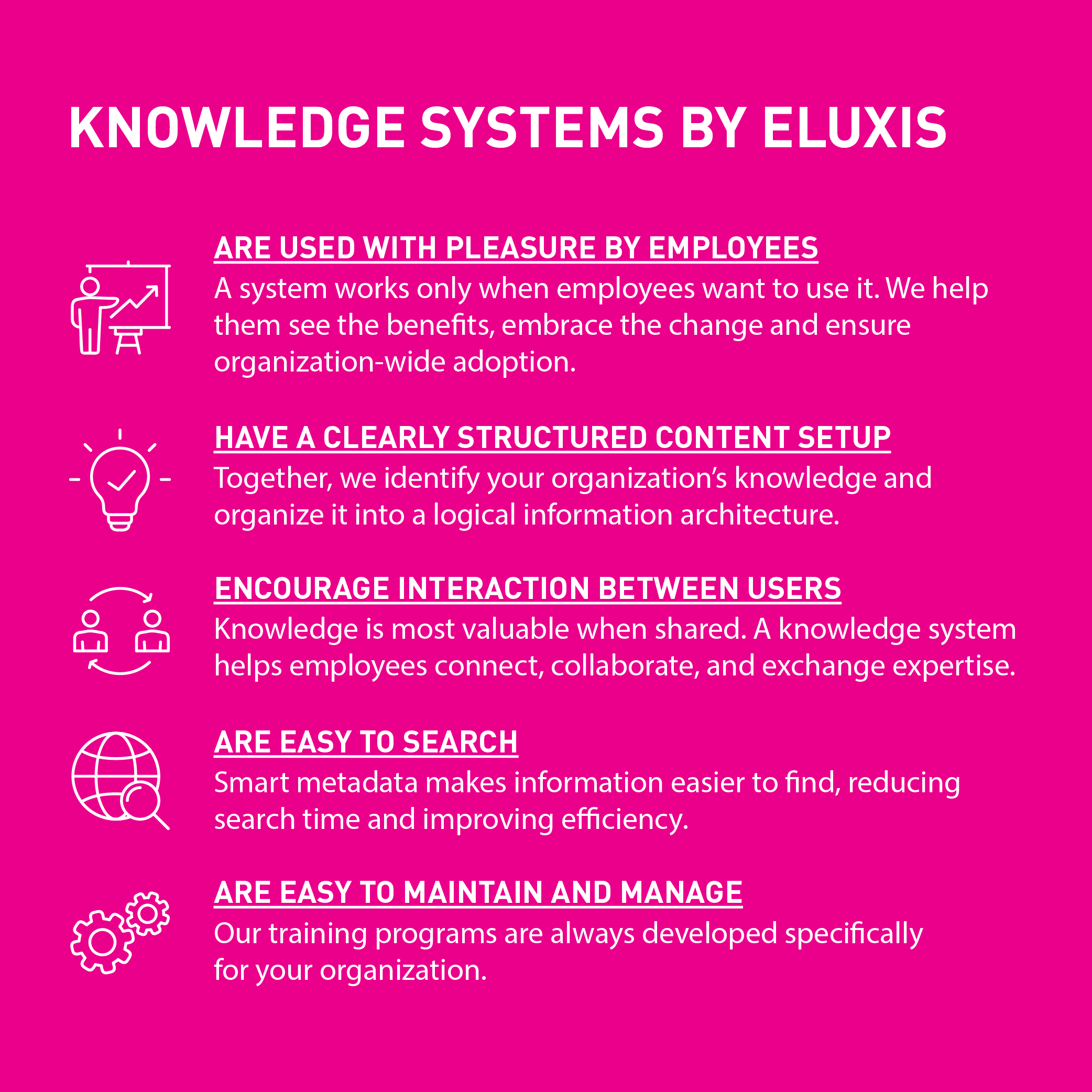 Knowledge systems by Eluxis